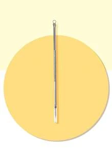 1 pieza Aguja para el acné de acero inoxidable - Plateado - Ver 2