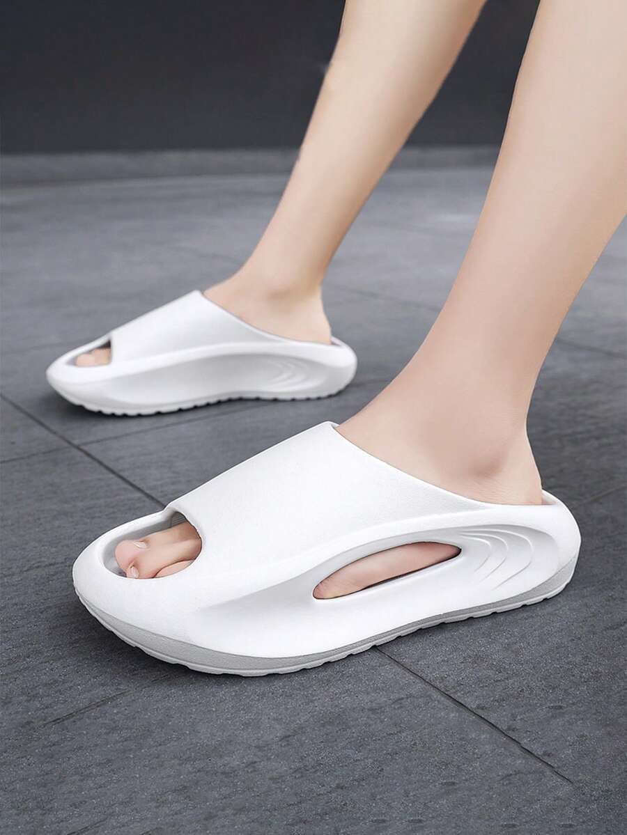 Chicos Zapatillas con abertura con banda única minimalista para exterior - Blanco - Ver 1