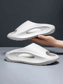 Chicos Zapatillas con abertura con banda única minimalista para exterior - Blanco - Ver 2