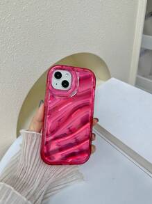 Funda de teléfono antichoque transparente con efecto espejo, resistente al agua y a los arañazos - Rosa Fucsia - Ver 2