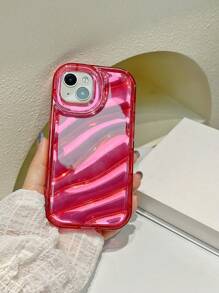 Funda de teléfono antichoque transparente con efecto espejo, resistente al agua y a los arañazos - Rosa Fucsia - Ver 5