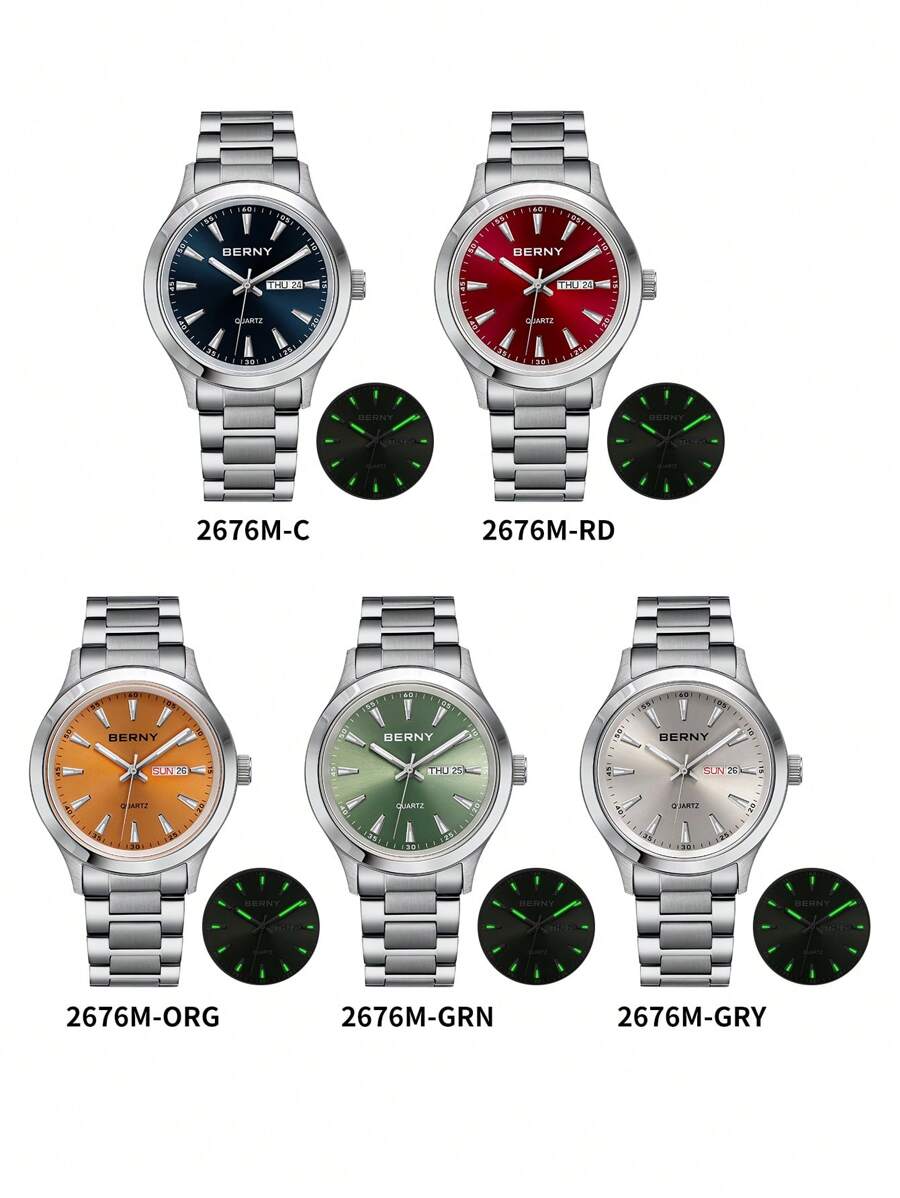 BERNY Đồng Hồ Quartz Nam