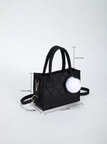 Lightweight, Portable, Large Capacity Casual, Fashion Mini Stitch Square Bag Solid Color Double Handle Portable, Single Small Wallet College, Back to School, Work, Business, Commute, Outdoors For Teen Girls, For Teenagers Plush For Girls, Women, College Students, Rookies & White-collar Workers For Fall, Winter Essential, For Work, Office, Commute, For Autumn & Winter, Outdoors