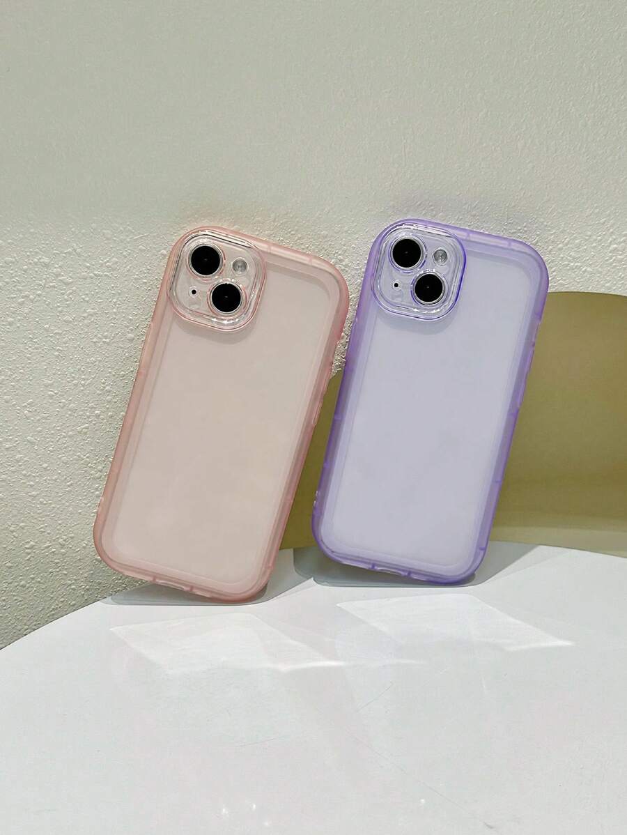 2pcs Clear Anti-fall Phone Case - Multicolor - View 1