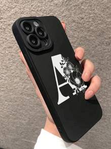 花卉字母图案手机壳，兼容 15/15Pro/15Plus/15Pro Max，国际版，非国内版 - 彩色 - 查看 4