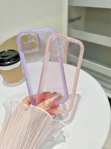 2pcs Clear Anti-fall Phone Case - Multicolor - View 4