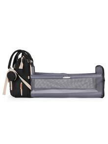 Baby Quilted Detail Diaper Bag - Black - View 10