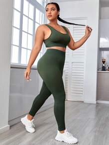 Plus Solid Sports Set - Army Green - View 1
