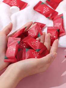 20 piezas Toalla desechable comprimido facial para viajar - Blanco - Ver 2