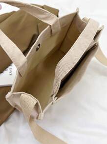 可調節 雙把手時尚 前衛純色女士手提包