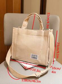 可調節 雙把手時尚 前衛純色女士手提包