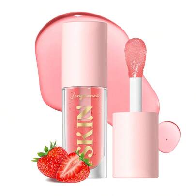 LANGMANNI 1 pieza aceite hidratante para labios, brillo hidratante para labios, aceite para labios teñido para el cuidado de los labios