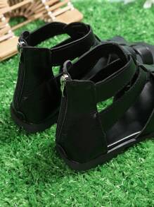 女士平底涼鞋 - 黑色 - 查看 5