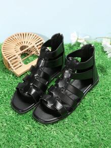 女士平底涼鞋 - 黑色 - 查看 7