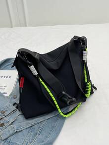 Túi Hobo tối giản màu đen Dây đeo có thể điều chỉnh Thường ngày - màu đen - Xem 3