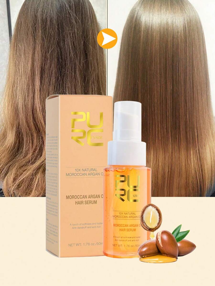 摩洛哥摩洛哥堅果油護髮精華順滑軟化修復毛躁受損髮質去頭皮屑頭皮護理 - 黃色 - 查看 1