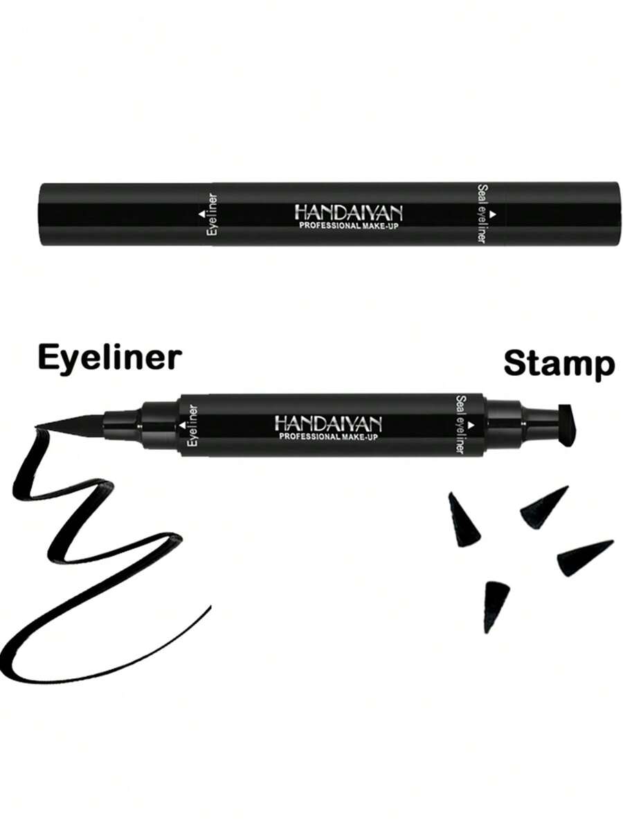 HANDAIYAN Doubleheaded Waterproof Triangular Stamp Eyeliner Pen