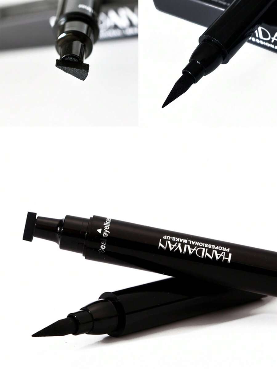 HANDAIYAN Doubleheaded Waterproof Triangular Stamp Eyeliner Pen