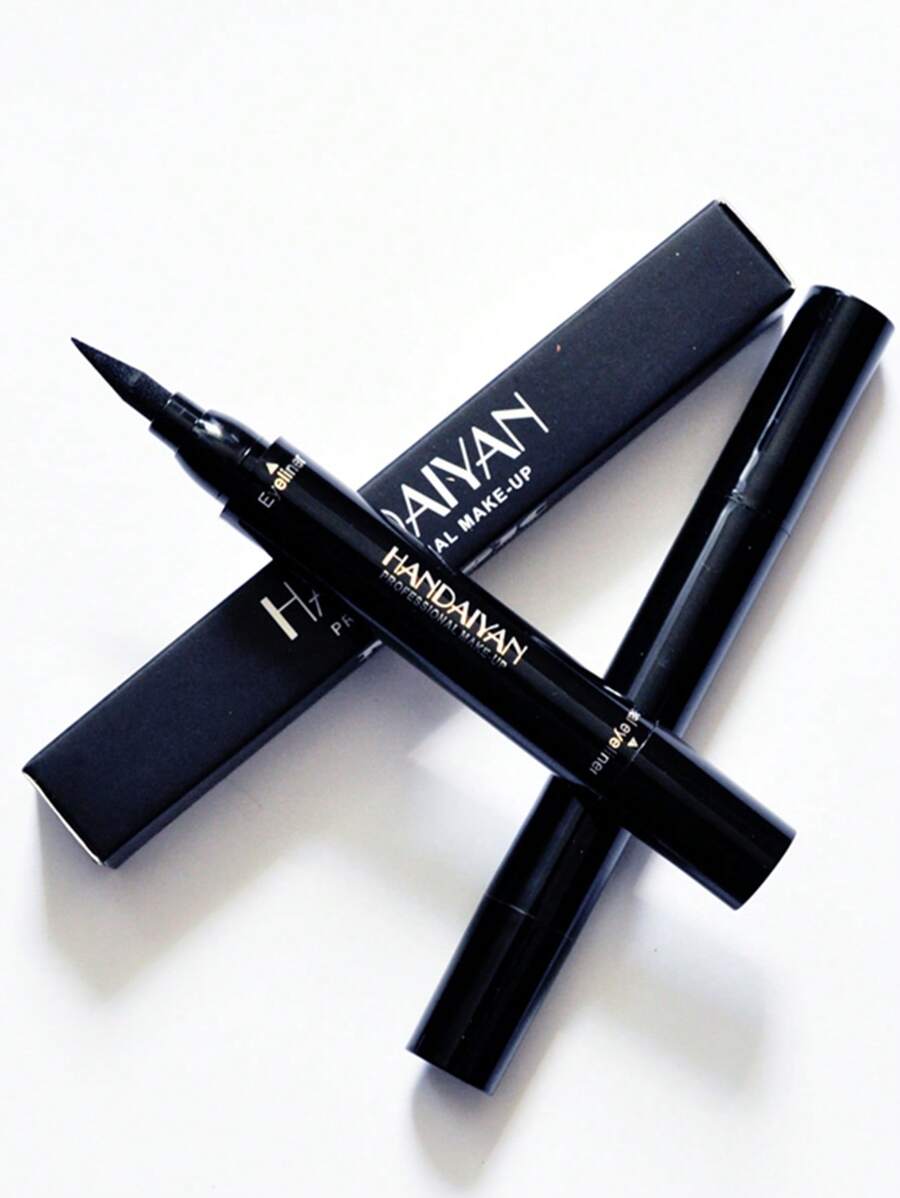 HANDAIYAN Doubleheaded Waterproof Triangular Stamp Eyeliner Pen