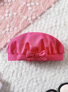 腰帶 口袋 前紐扣純色嬰兒連衣裙 - 玫紅色 - 查看 3