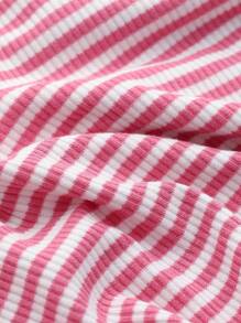 DAZY Áo khoác và áo lót dành cho xe tăng nữ Sọc Giải trí - Hồng - Xem 6