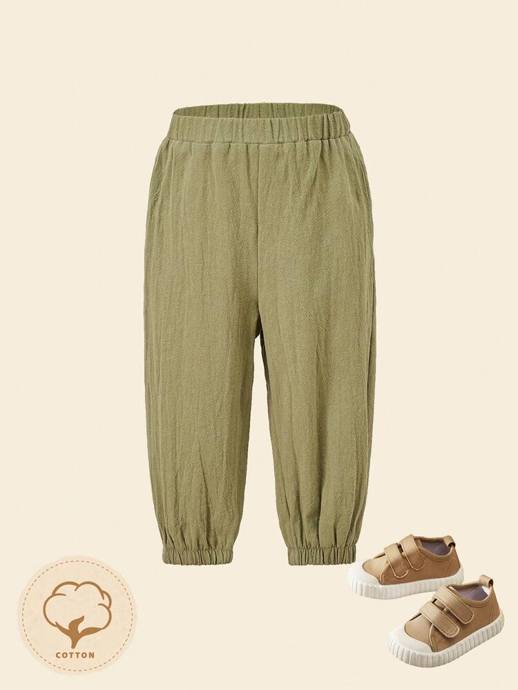 Baby Boy Solid Elastic Waist Pants