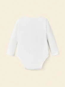 Cozy Pixies Newborn Baby Boy 2pcs Fox Print Sleep Bodysuit & Button Front Jumpsuit PJ Set - Multicolor - View 4