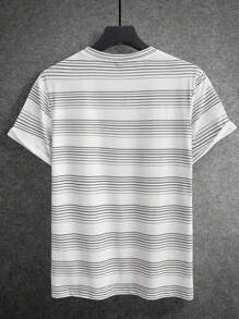 Manfinity Homme Áo thun & Áo lót Nam Sọc Giải trí - trắng - Xem 2