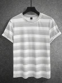 Manfinity Homme Áo thun & Áo lót Nam Sọc Giải trí - trắng - Xem 4