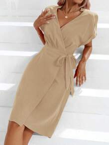 SHEIN Privé Đầm - Màu be - Xem 1