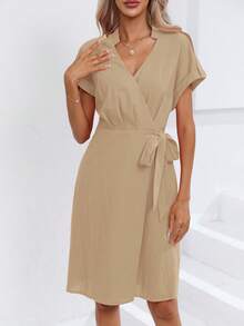 SHEIN Privé Đầm - Màu be - Xem 3
