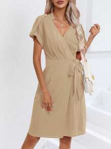 SHEIN Privé Đầm - Màu be - Xem 6