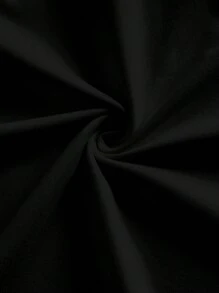 Manfinity Hypemode 男士口號圖案口袋拼接t恤 - 黑色 - 查看 3