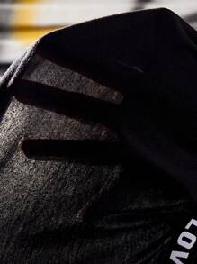 嬰兒字母織帶吊帶上衣和半身裙 - 黑色 - 查看 6