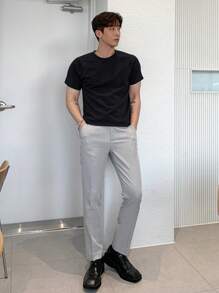 DAZY Men Cotton Solid Raglan Sleeve Tee