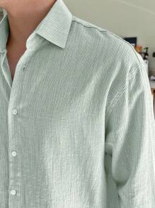 DAZY Men Solid Button Front Shirt,Fall Clothes