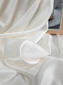 Crystal Vow Contrast Lace Cami Dress & Robe PJ Set / Pajama Set White Set, Fall Clothes Cozy And Elegant Details, Winter - White - View 7