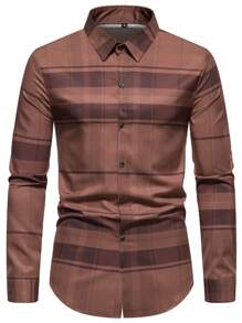Manfinity Homme Men Plaid Button Through Shirt - Multicolor - View 4