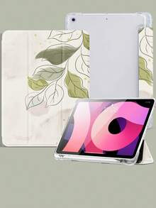 叶子图案 PU 保护壳 兼容 iPad - 彩色 - 查看 2