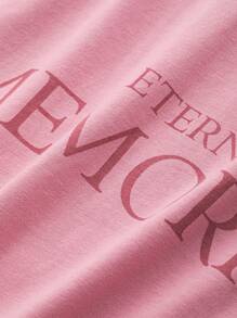 DAZY Áo thun nữ Lá thư Giải trí - Hồng - Xem 8