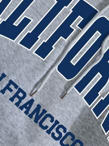 INAWLY Quần áo thể thao nữ Dây kéo Túi Lá thư Giải trí - Màu Xám nhạt - Xem 8