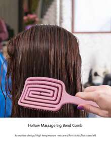 1 pieza Peine de pelo hueco - Rosa - Ver 1