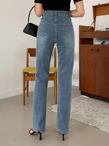 DAZY High Waist Straight Leg Jeans