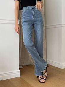 DAZY High Waist Straight Leg Jeans