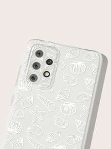 Vỏ điện thoại trong suốt có hoa văn - trắng - Xem 5