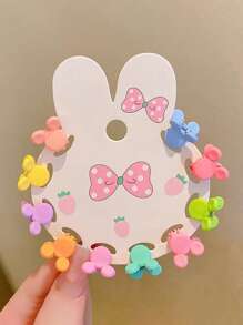 10pcs Girls Random Cartoon Animal Design Hair Claw For Hair Decoration