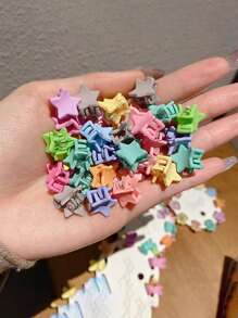 10pcs Girls Random Flower Design Cute Hair Claw For Hair Decoration