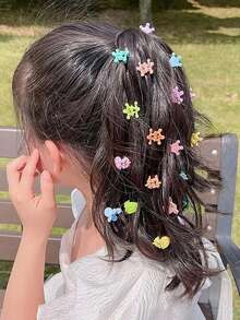 10pcs Girls Random Cartoon Animal Design Hair Claw For Hair Decoration