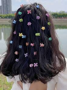 10pcs Girls Random Cartoon Animal Design Hair Claw For Hair Decoration
