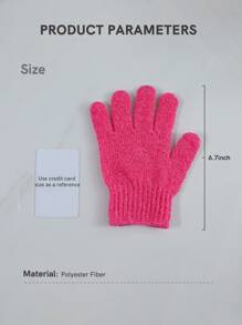 2pcs Exfoliating Glove ,Dead Skin Bath Exfoliating Gloves For Shower Spa Massage Body Scrub Shower Medium Exfoliate Glove For Dead Skin Bath Exfoliating Gloves For Shower Spa Massage Body Scrub - Shower Gloves Exfoliating For Women & Men Wash Gloves Dual Texture Bath Gloves For Shower Body Scrub Exfoliating Mitt Dead Skin Remover Exfoliator Mitten Natural Body Washcloth Body Cleaning Tool Rose Red